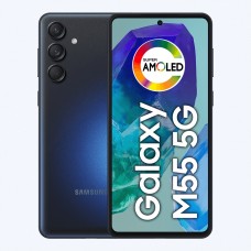 Celular Samsung Galaxy M55 5G 256GB, 8GB RAM, Câmera Traseira Tripla de 50MP e Selfie de 50MP, Bateria de 5.000 mAh, Tela Super AMOLED 6.6"Azul Escuro